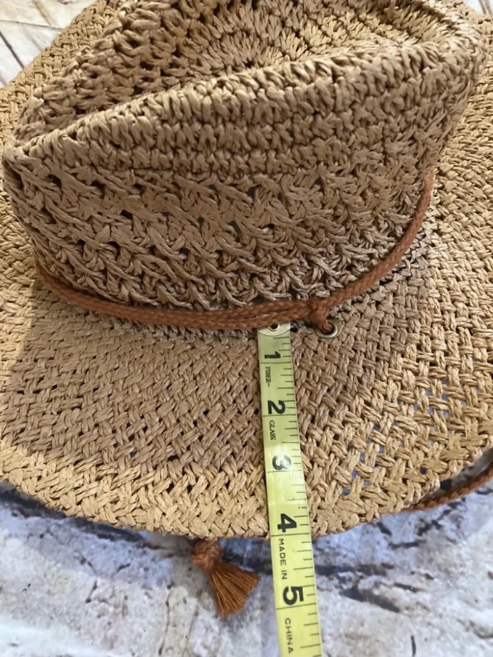 NWOT cowgirl/cowboy straw, tacky color, summer hat